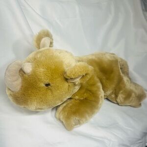 VTG 2000 Animal Alley Rhino Plush Laying‎ Stuffed Toys R Us Commonwealth Rare